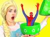 Spiderman Frozen Elsa & Pink Spidergirl VS Maleficent! Surprise Egg Hunt! Superheroes in Real Life - {channelnamelong} (TelealaCarta.es)