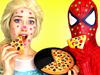 Spiderman & Frozen Elsa vs Joker! Pizza Prank! Funny Superheroes in Real Life :) - {channelnamelong} (TelealaCarta.es)