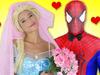 Spiderman & Frozen Elsa Wedding Day! w/ Pink Spidergirl - Fun Superhero in real life - {channelnamelong} (TelealaCarta.es)