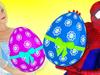 Spiderman & Frozen Elsa Surprise egg Hunt - Spiderman treasure hunt - Fun Superhero in Real Life - {channelnamelong} (TelealaCarta.es)