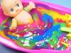 Numbers Counting Baby Doll Colors Slime Bath Time Learn Colors Clay Slime Surprise Toys - {channelnamelong} (TelealaCarta.es)